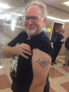 BRINGING THE BIG GUNS: Dr. Mark Naison (L), of BAT (aka Badass Teachers) joined anti-testing advocates at South Side High School in Rockville Centre on Jan. 13 to view the documentary Standardized.