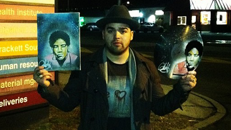 Andres Gellardo releasing his work into the wild on Long Island.