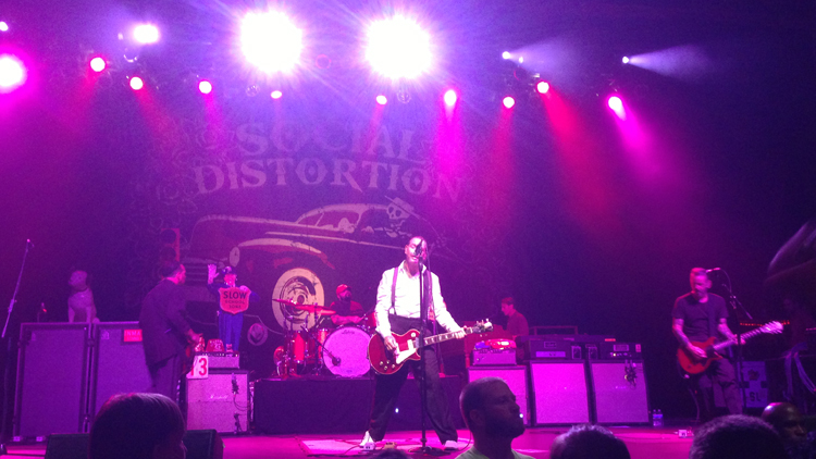 Raging mosh pits broke out at The Paramount in Huntington, NY during SoCal punk rock hellraisers Social Distortion's packed gig Sept. 5, 2014. (Christopher Twarowski/Long Island Press)