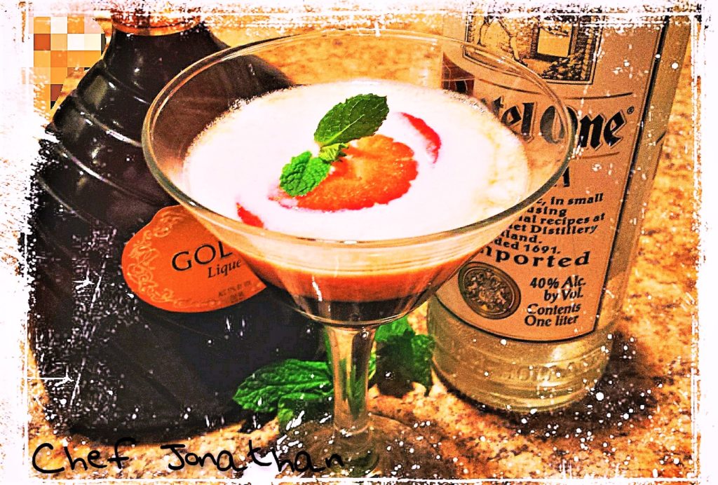 Strawberry Mint Choc. Martini 1