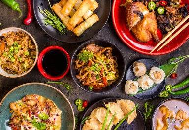 Chinese food blank background