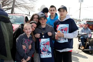A Seaford family shows support for their candidate of choice.
