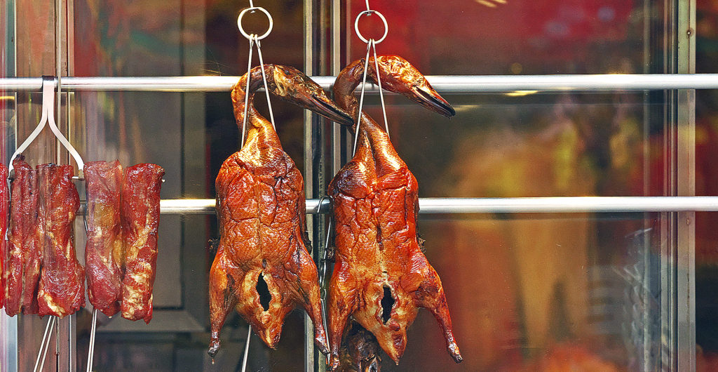 Beijing duck of the shopwindow