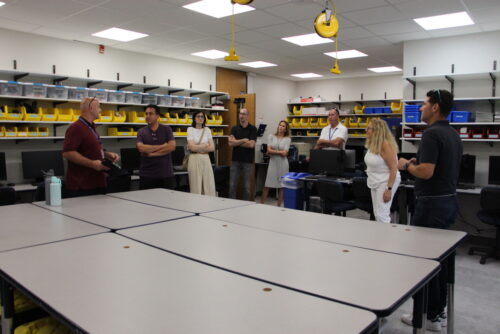 24 006 Reviewing the Project Lead the Way classroom 500x334 1