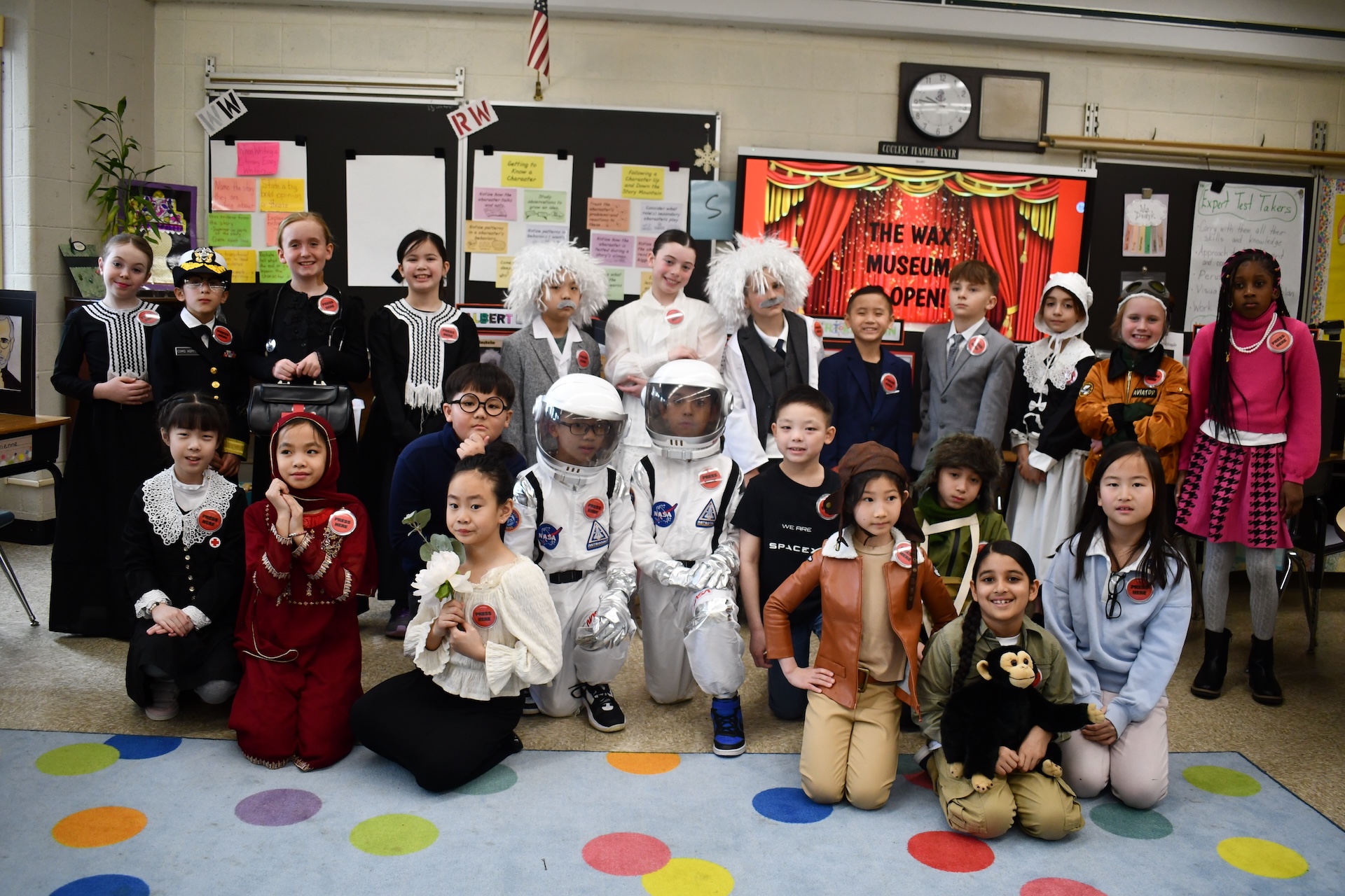 members to kick off the wax museum research project presentation.