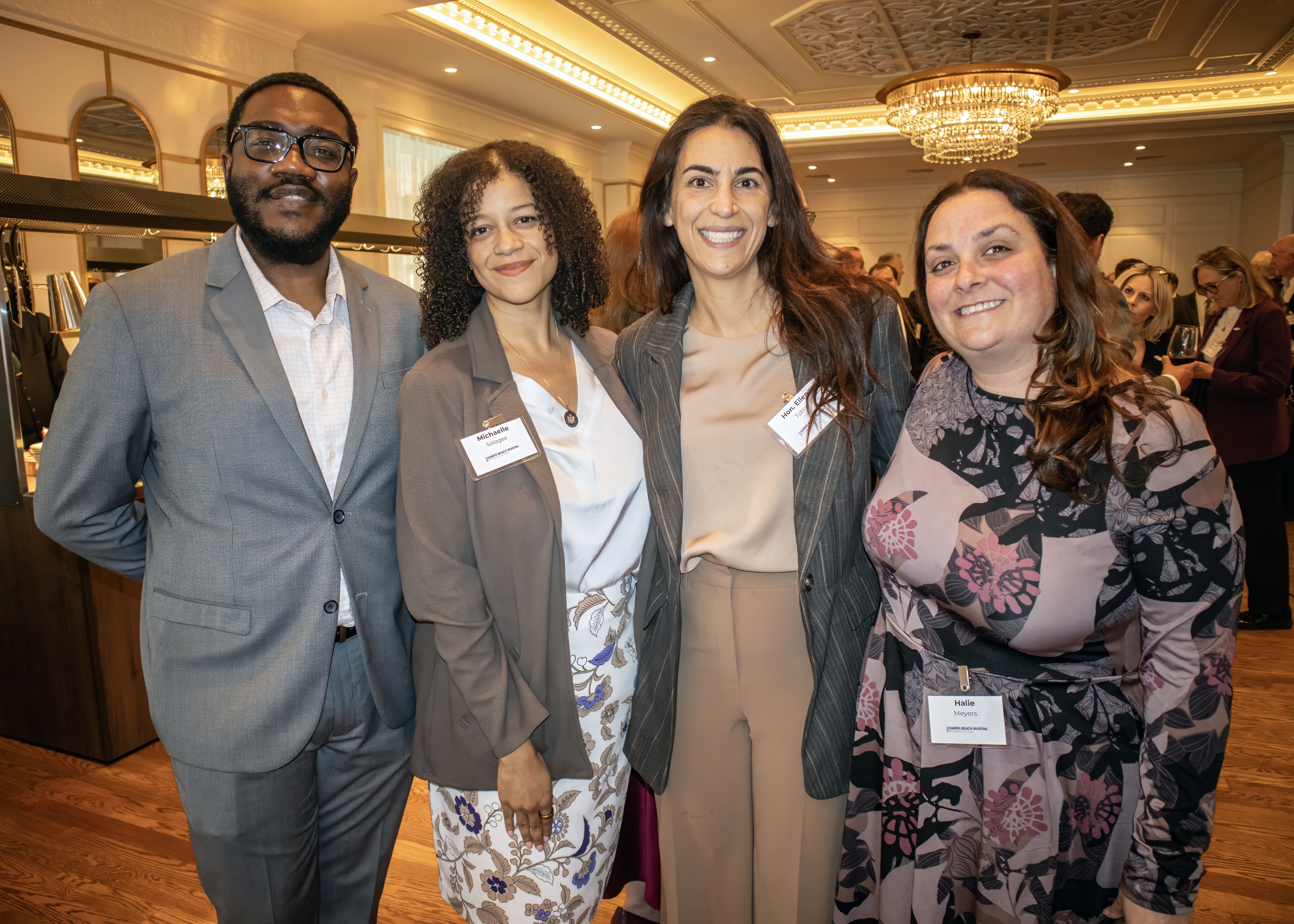 Harris Beach Murtha (L-R) Joshua Joseph, Assemblywoman Michaelle Solages, Judge Ellen Tobin of Long Beach and Halie Meyers of Long Beach.
