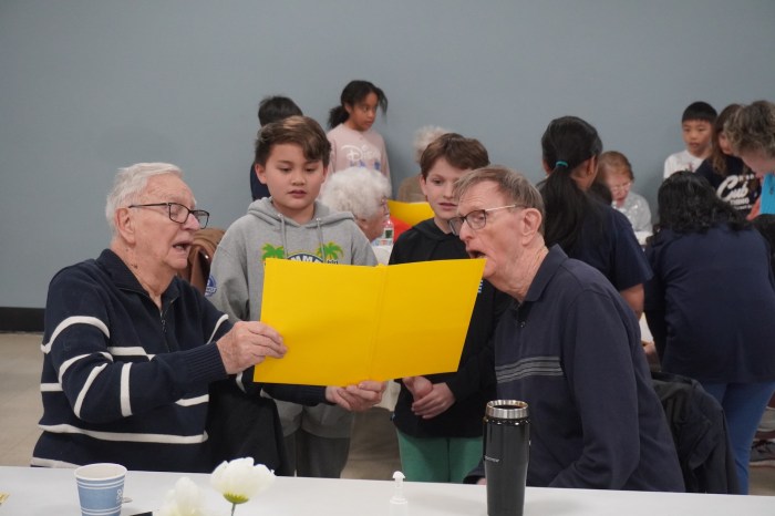 2 CS Service Club meets senior citizen group