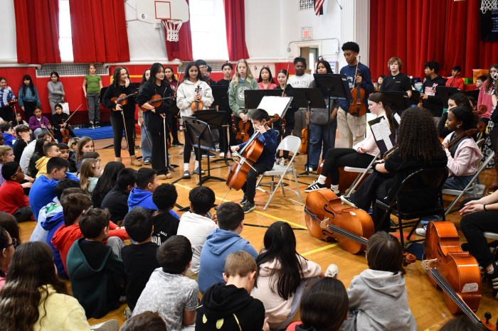 5 Jackson Avenue 3rd grader performs during collaboration event 1