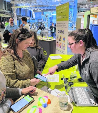 Kelli-Lynn Fallon, deposit operations manager at Jovia demonstrates how the financial literacy app Curio works.