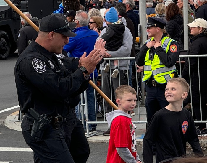 Police officers from departments across Nassau County and New York City marched in the Wantagh parade.