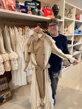 Code Blue co-owner Jeff Silver said his gift and accessory store offers products shoppers aren't likely to find outside of Manhattan, like dresses by Parisian designer Rokh.