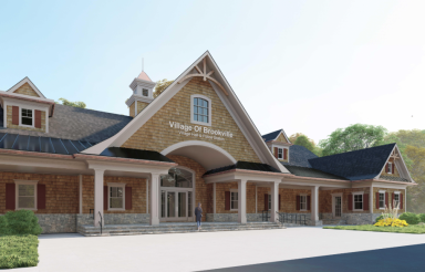 A rendering of the new Brookville Village Hall, estimated to finish construction within two years.