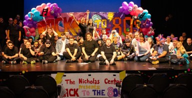 Neurodiverse performers took guests on a totally tubular trip "Back to the '80s" in The Nicholas Center's second annual musical showcase.