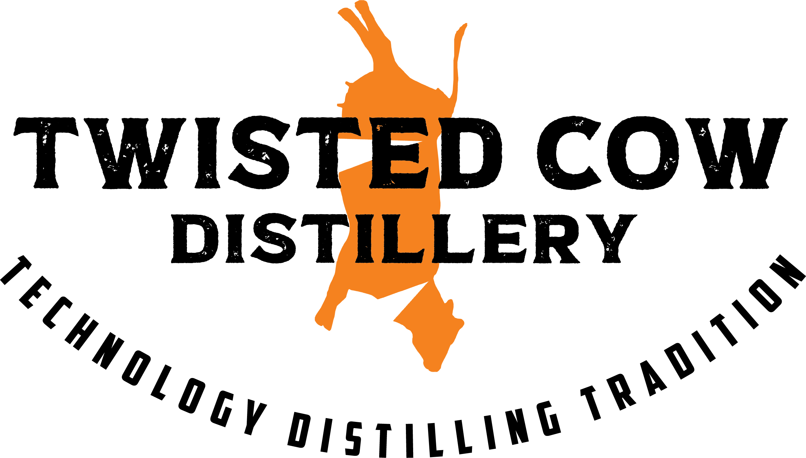 twisted cow distillery logo small busines stars