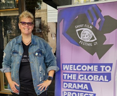 Jennifer A. Uihlein, the director, cinematographer and editor of "Notes on a Page" which was screened at the Made in Huntington Film & TV Festival on Saturday, April 5