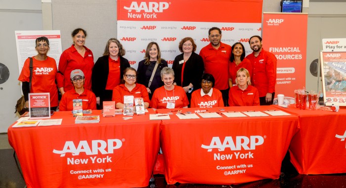 AARP onsite at WTF: What the Financial! with valuable 55+ information.