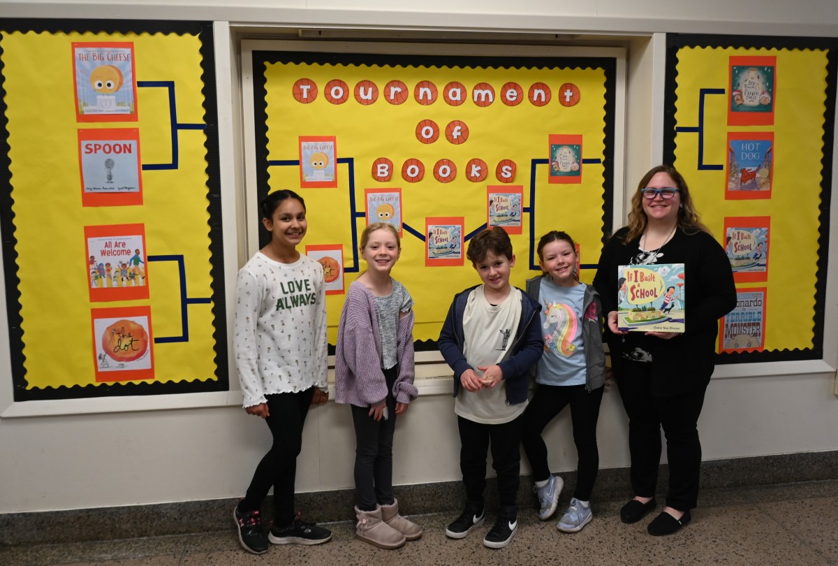 Woodland Elementary students voted “If I Built a School” as the winner of a book tournament