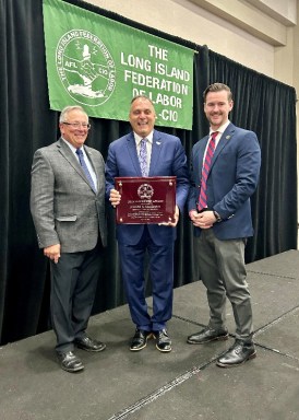 Oyster Bay Town Supervisor wins Leadership Award from the Long Island Federation of Labor