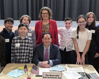 Students had to enact a case from the New York State Bar Assocation that is typically led by high school mock trial students.