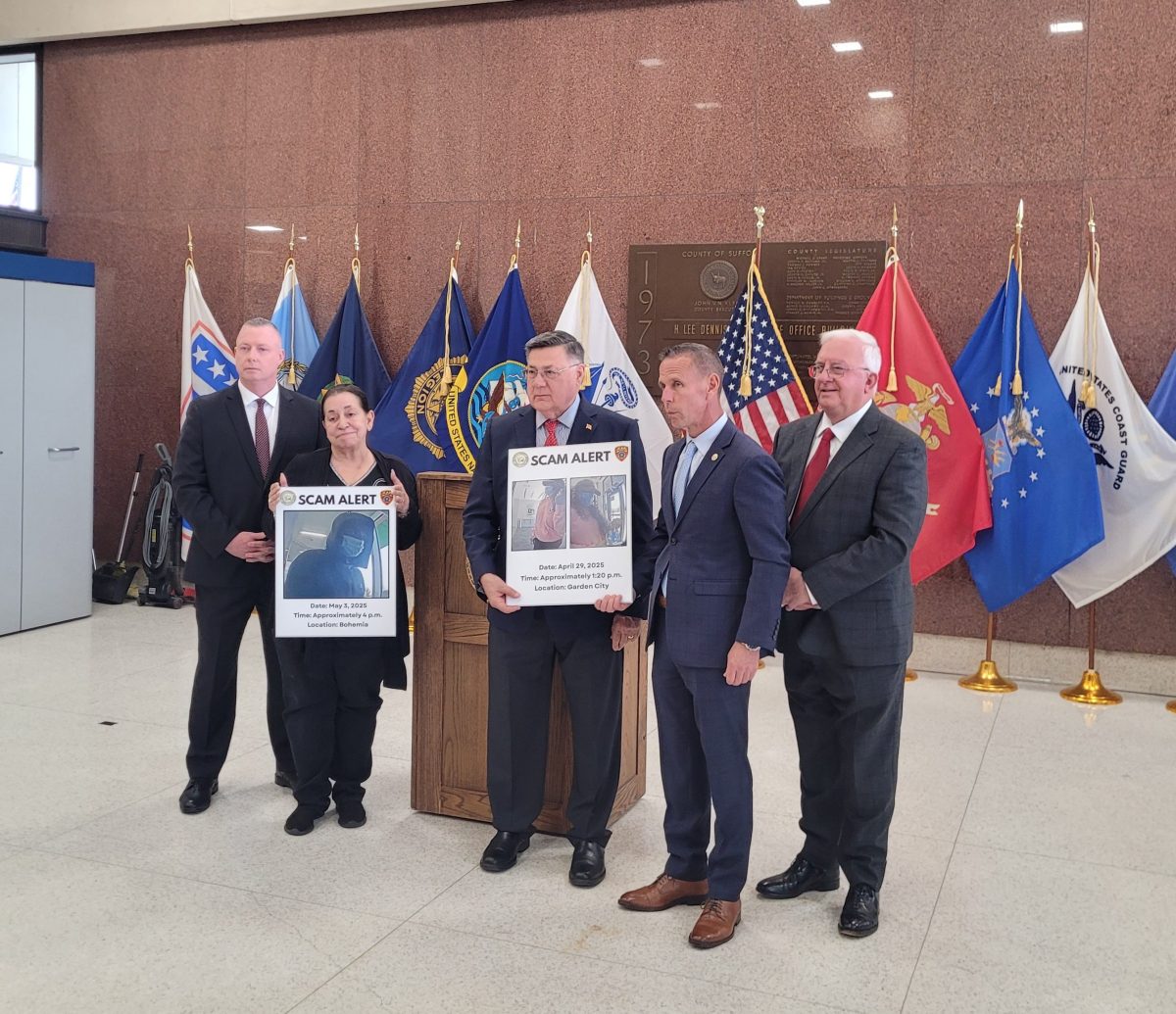 A new scam has been targeting seniors, said Suffolk County Executive Ed Romaine.