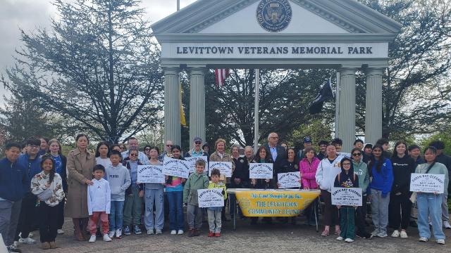 Levittown Community Council partners with student clubs to clean up area on Earth Day