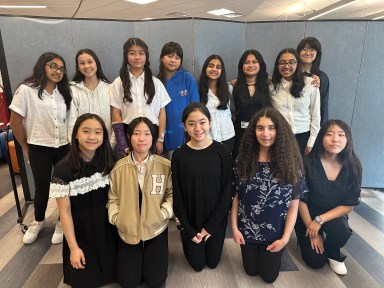 Great Neck South Middle School students competed at the South Asian American Women’s Alliance Middle School Science Fair.
