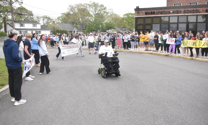 ALS Ride For Life champion Jordan was welcomed with support from students