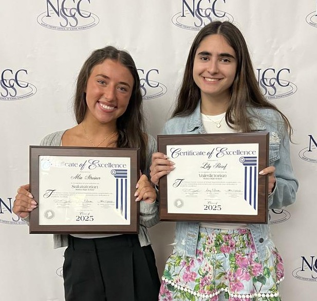 Roslyn High School valedictorian and salutatorian honored with a breakfast.