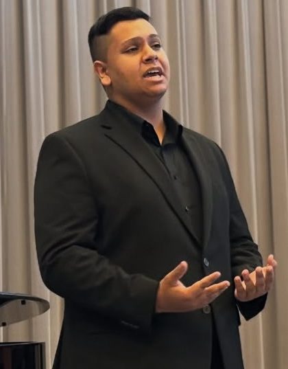 Roslyn High school student, Dylan Sakaria, wins third place in eVoco Voice competition.