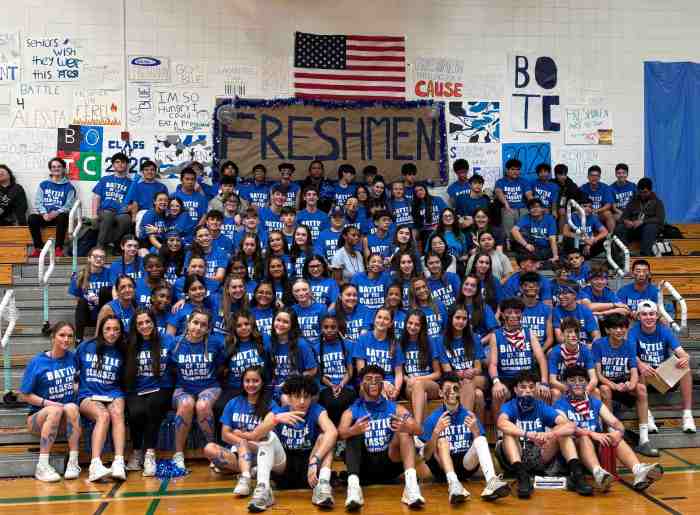 The Carle Place High School Class of 2028 at this year’s Battle of the Classes event.