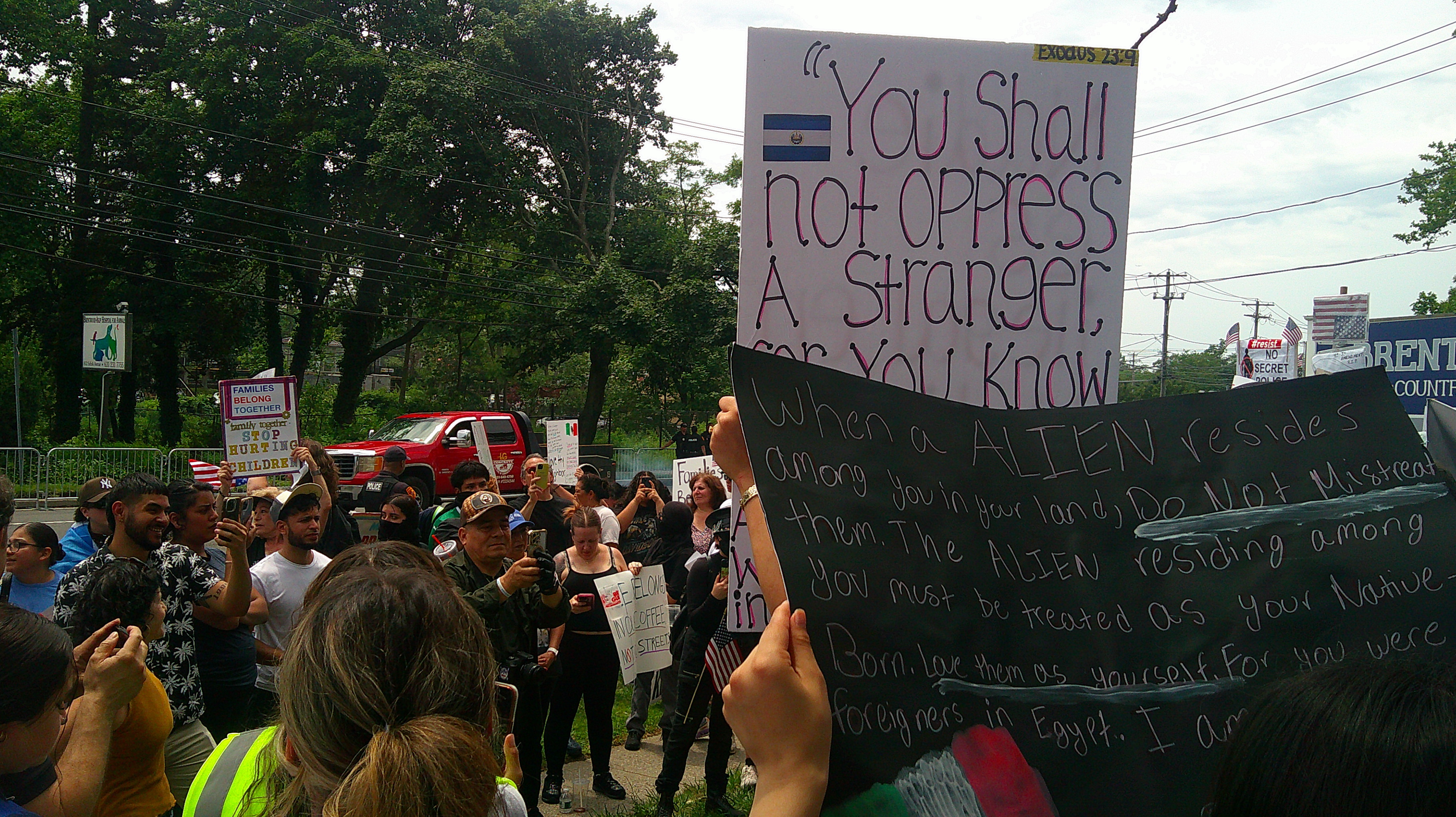 Brentwood 'Keep Our Families Together' rally 2025, protest against ICE