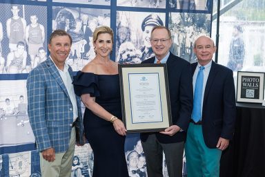 Jim Clark, president and CEO of Boys & Girls Clubs of America (Center R.) attended the gala with board of directors President Eric Brook (Far L.), Executive Director Melissa Rhodes (Center L.) and board of directors Chairman Colin O’Donnell.
