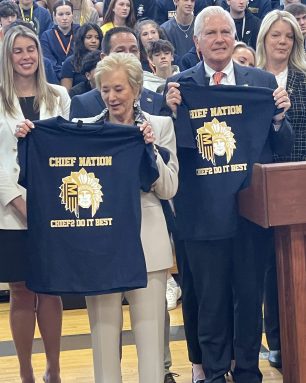 The U.S. Department of Education announced it referred the Massapequa mascot case to the U.S. Department of Justice.