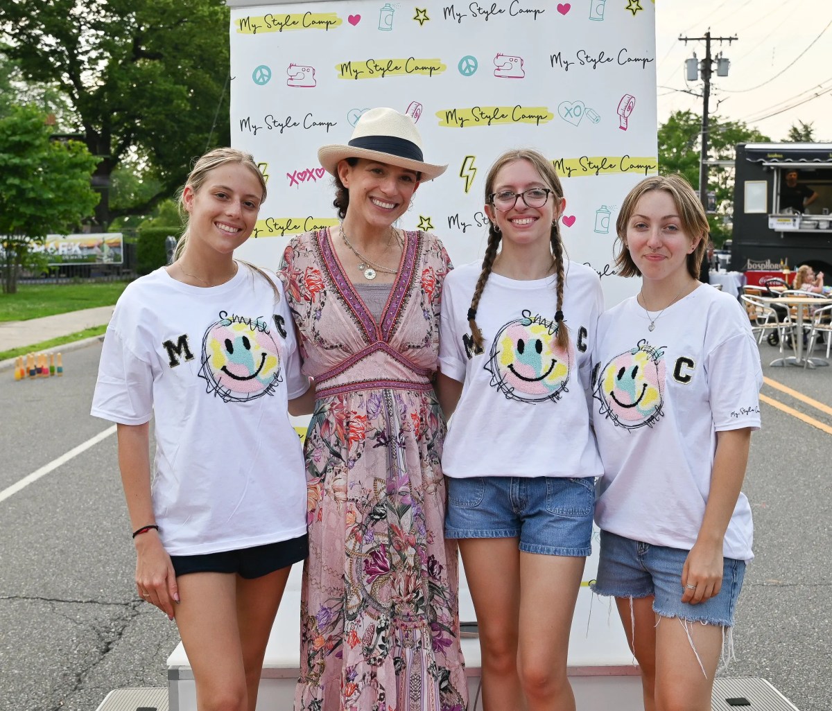 Sienna Cacossa, owner and founder of My Style Camp Stacey Saltzman, Julia Rapaccuiolo and Olivia Rapaccuiolo at Port Promenade on June 12.
