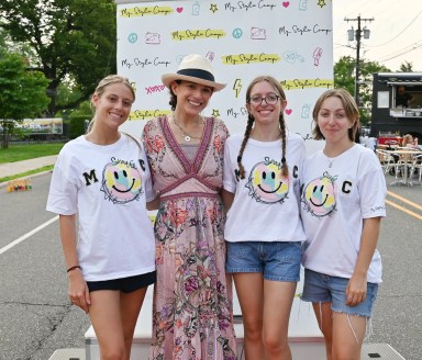 Sienna Cacossa, owner and founder of My Style Camp Stacey Saltzman, Julia Rapaccuiolo and Olivia Rapaccuiolo at Port Promenade on June 12.