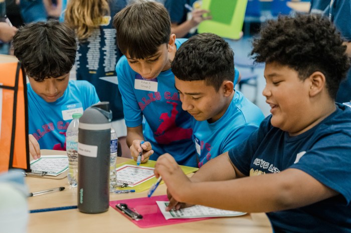 Graduating fifth graders from Charles Campagne, Central Boulevard and Kramer Lane Elementary Schools came together at JFK Middle School for a day of team-building and connection.