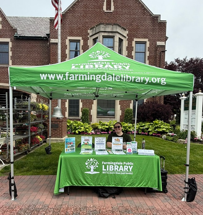 The Farmingdale Public Library had a tent set up during the festivities.