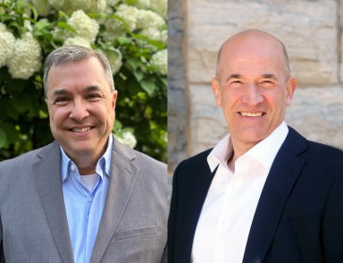 Incumbent Mayor Peter Forman (L.) is running against newcomer Jeremiah Bosgang (R.) in the upcoming Sands Point mayoral election.