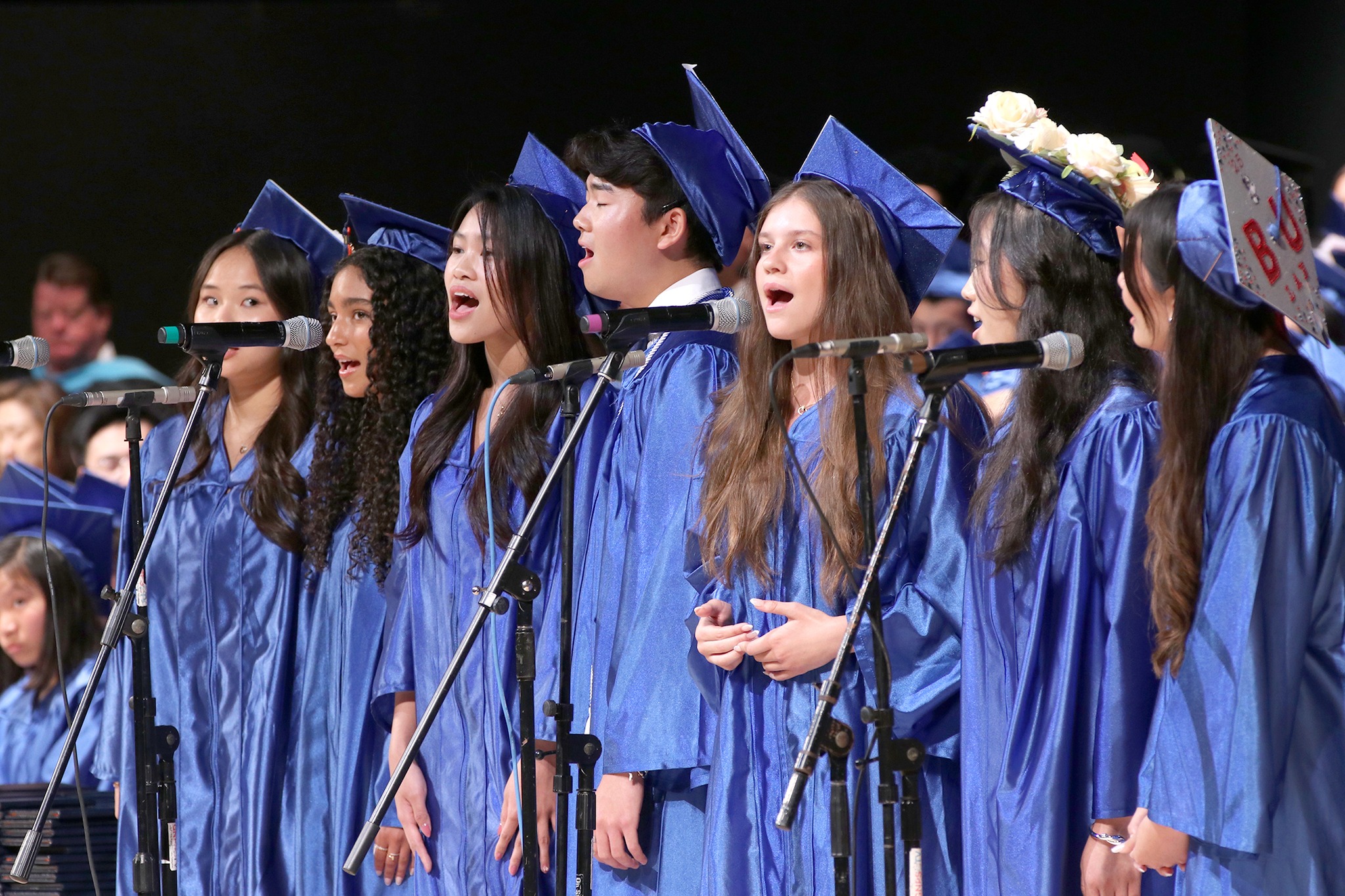 Multiple student performances were given during the Great Neck South High School graduation.