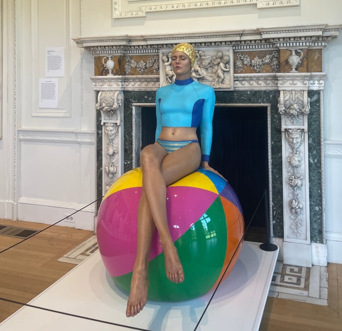 The Nassau County Museum of Art takes visitors on an exploration of play. "Bibi on the Ball," by Carole A. Feuerman.