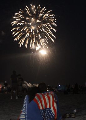 Thousands gathered at Jones Beach on July 4 to celebrate America's birthday with a firework specular show.