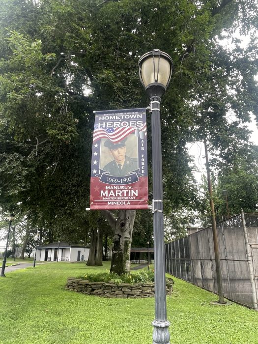 Clinton G. Martin Park is home to 18 banners honoring veterans that fought for the U.S. armed forces.