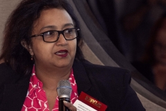 Veena Vijayendra, a Public Health Advocate and Healthcare administrator, was a panelist at the Health Tech 2.0 Summit in Hauppauge on July 12, 2018. (Photo by Matthew Kropp)